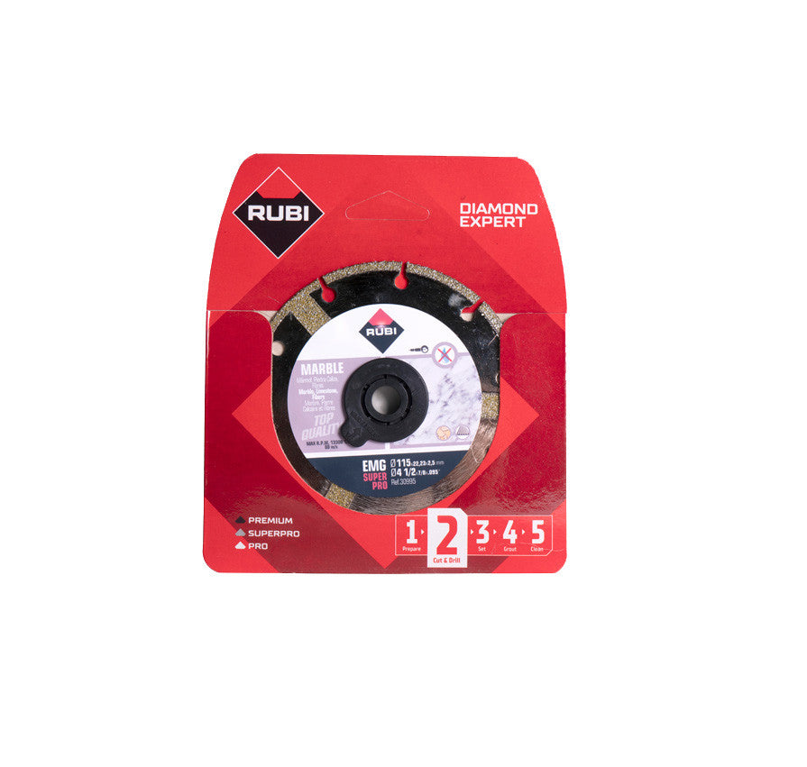 Disco Diamante Mármol Electrodepositado EMG SUPERPRO 115mm Rubi 30995 - 2