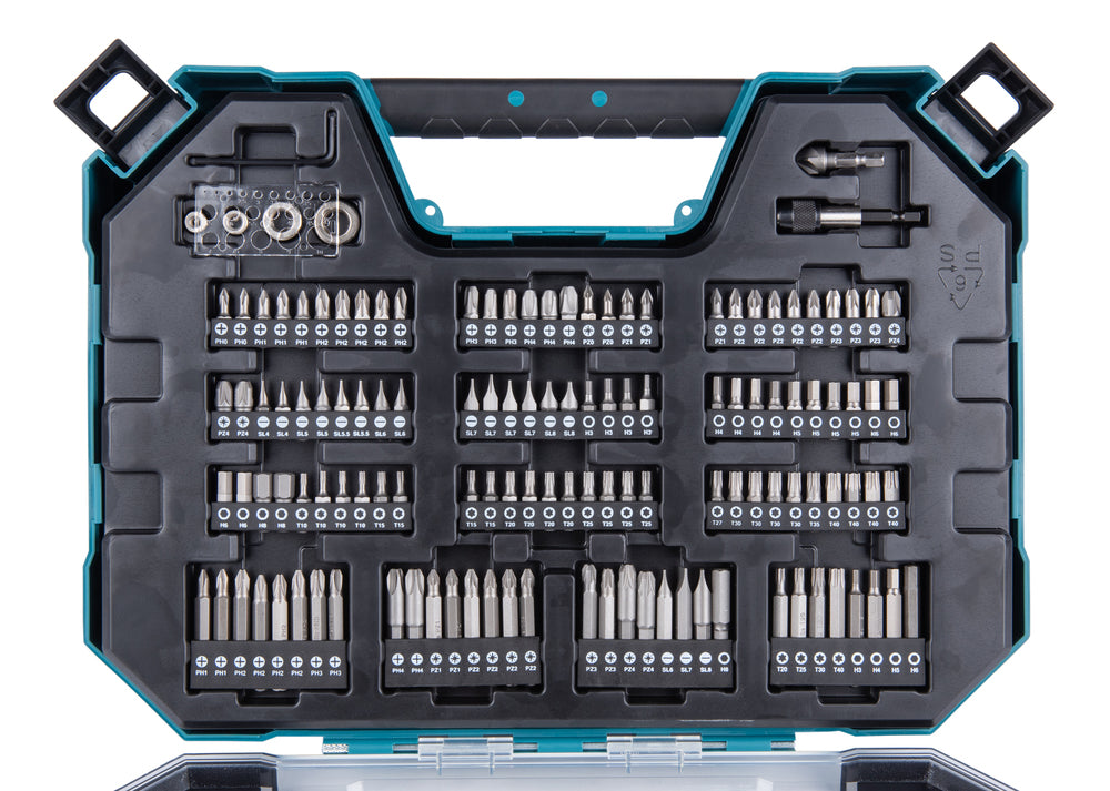Koffer mit Bohrern und Schraubenbits Maccess (200 Stück) E-22610 Makita