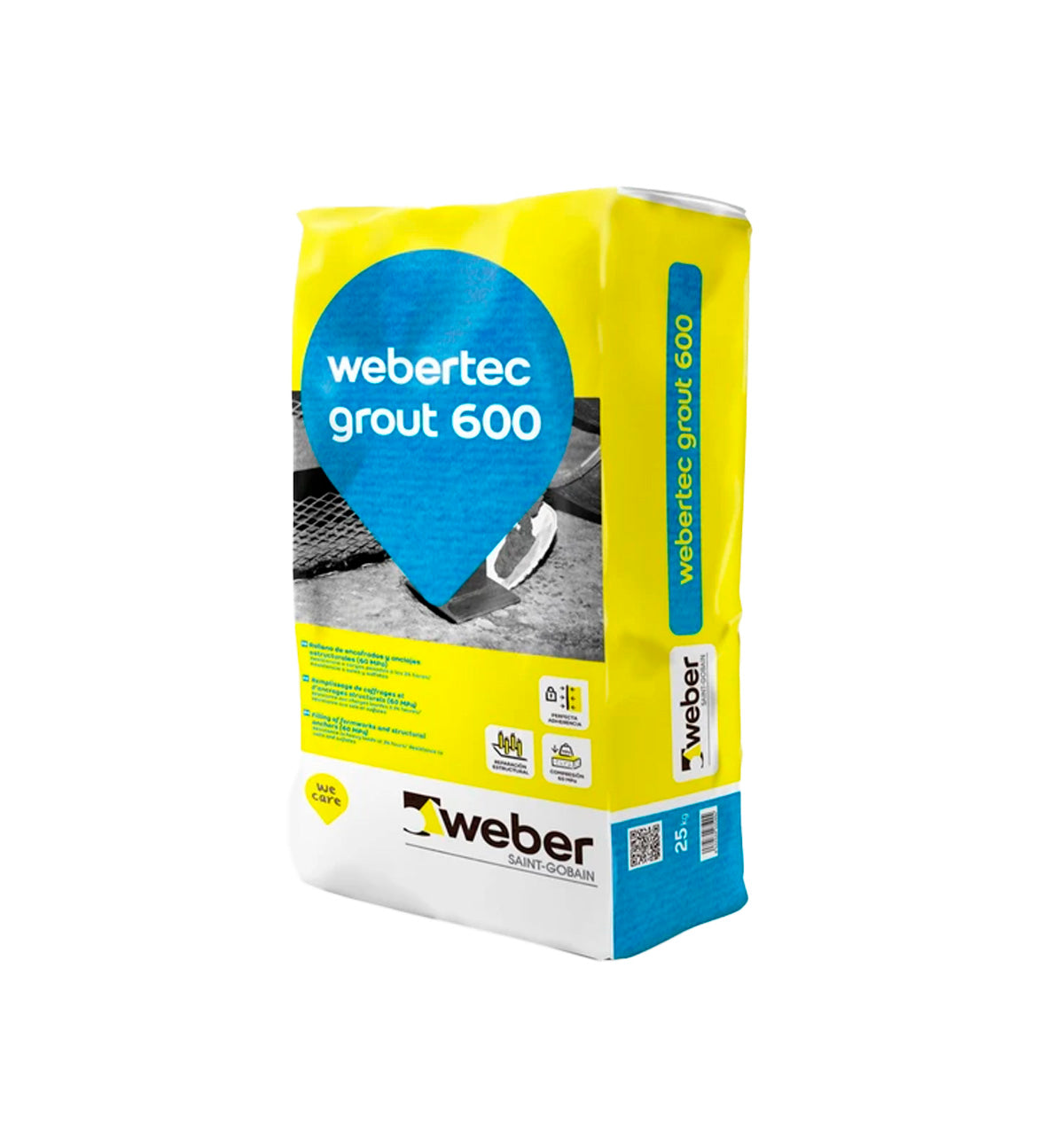 Mortero fluido de anclajes estructurales de altas resistencias Webertec GROUT 600