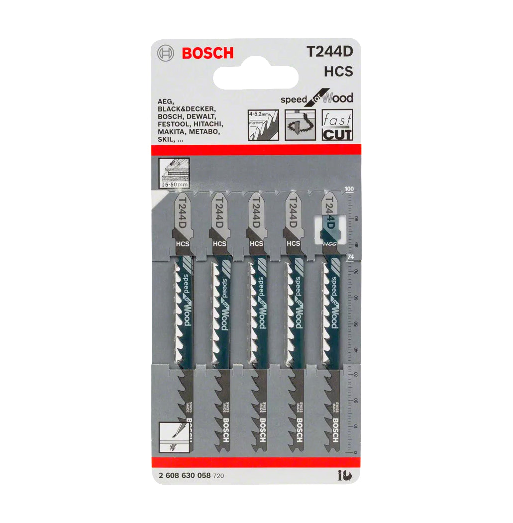 Stichsägeblatt 100 mm T 244 D 5 Einheiten Bosch