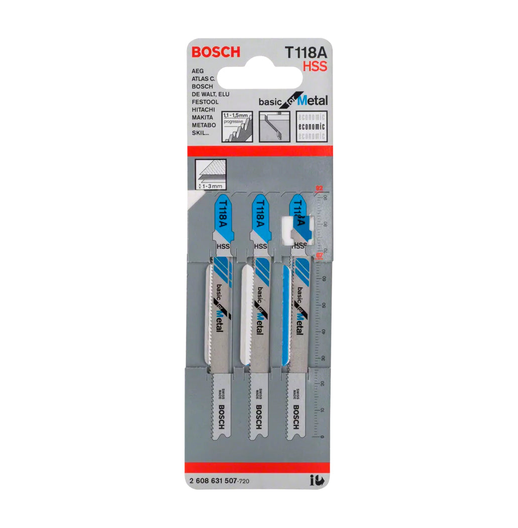 Stichsägeblatt 92mm T 118 A 3 Einheiten Bosch