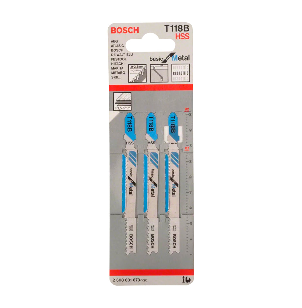 Stichsägeblatt 92mm T 118 B 3 Einheiten Bosch