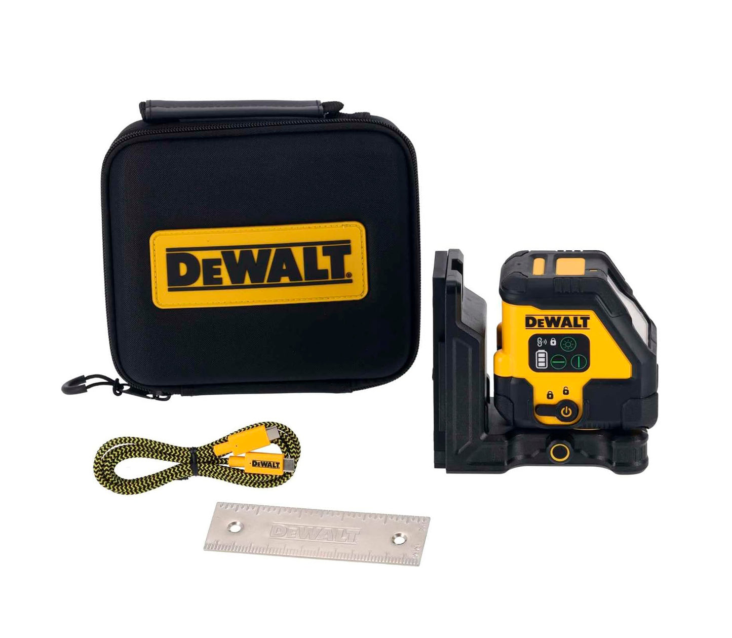 Selbstnivellierender Lasergrün USB-C mit 2 Kreuzlinien Dewalt DCLE14201GB