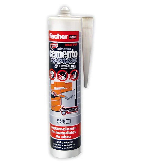 310ml Kartusche Spachtelmasse Fischer Cement Express Hellgrau