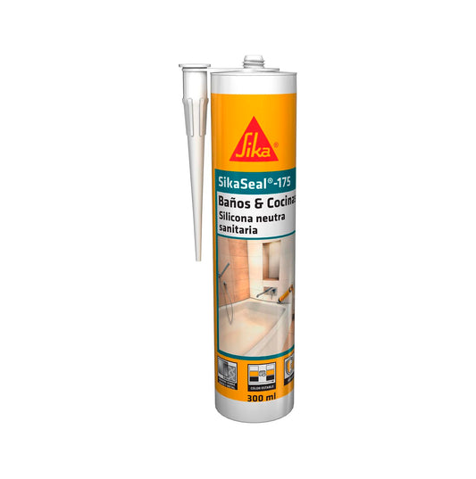 Cartucho de selante de silicone neutro sanitário 300ml SikaSeal-175