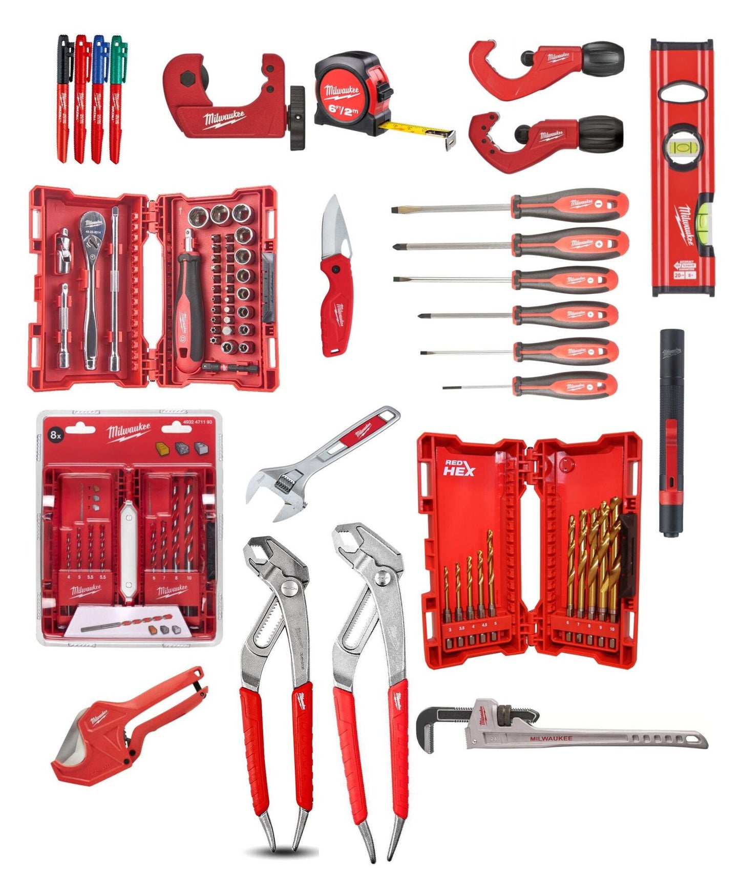 Packout Installer Kit mit 17 Milwaukee-Werkzeugen