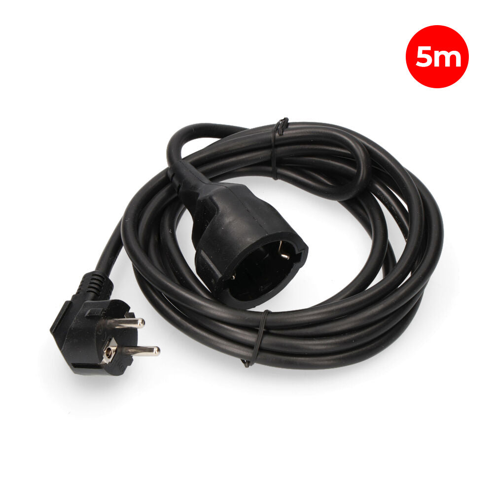 Prolongador con 1 toma 2P+T 16A 250V~ 5 m de cable H05VV-F 3G1,5mm² Negro EDM