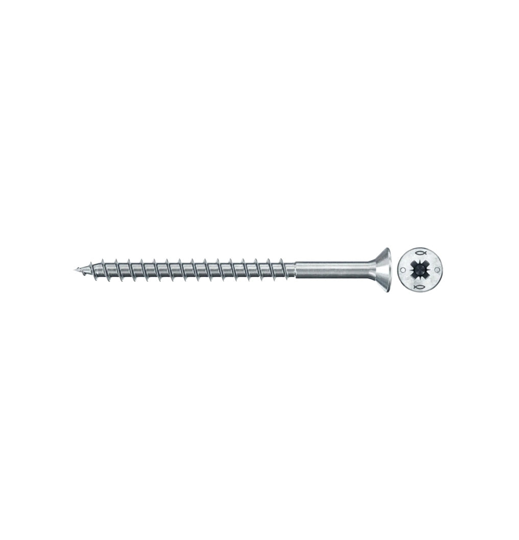 Karton mit 200 Stück PowerFast FPF II CZP Spanplattenschrauben mit PZ-Antrieb und Fischer-Teilgewinde
