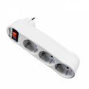 Dreifachadapter 2P+T, 16 A 250 V~ mit beleuchtetem Schalter EDM