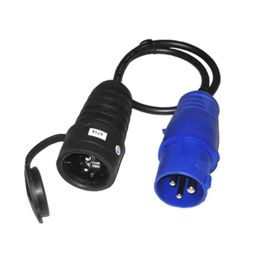 EDM CEE-Adapter 2P+E auf Schuko-Steckdose, 16 A, 230 V, 50 cm