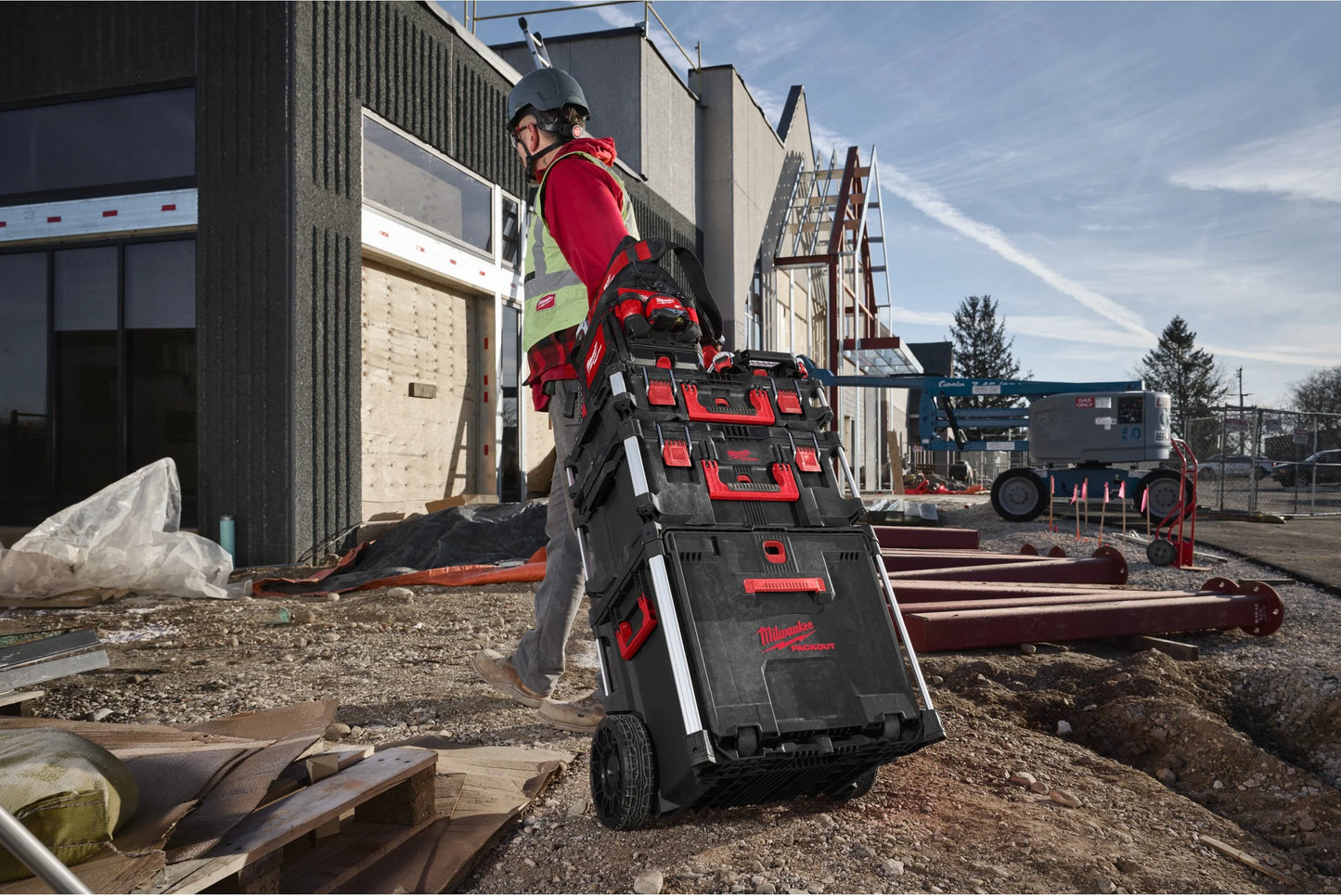 Rollkoffer mit Schublade PACKOUT Milwaukee