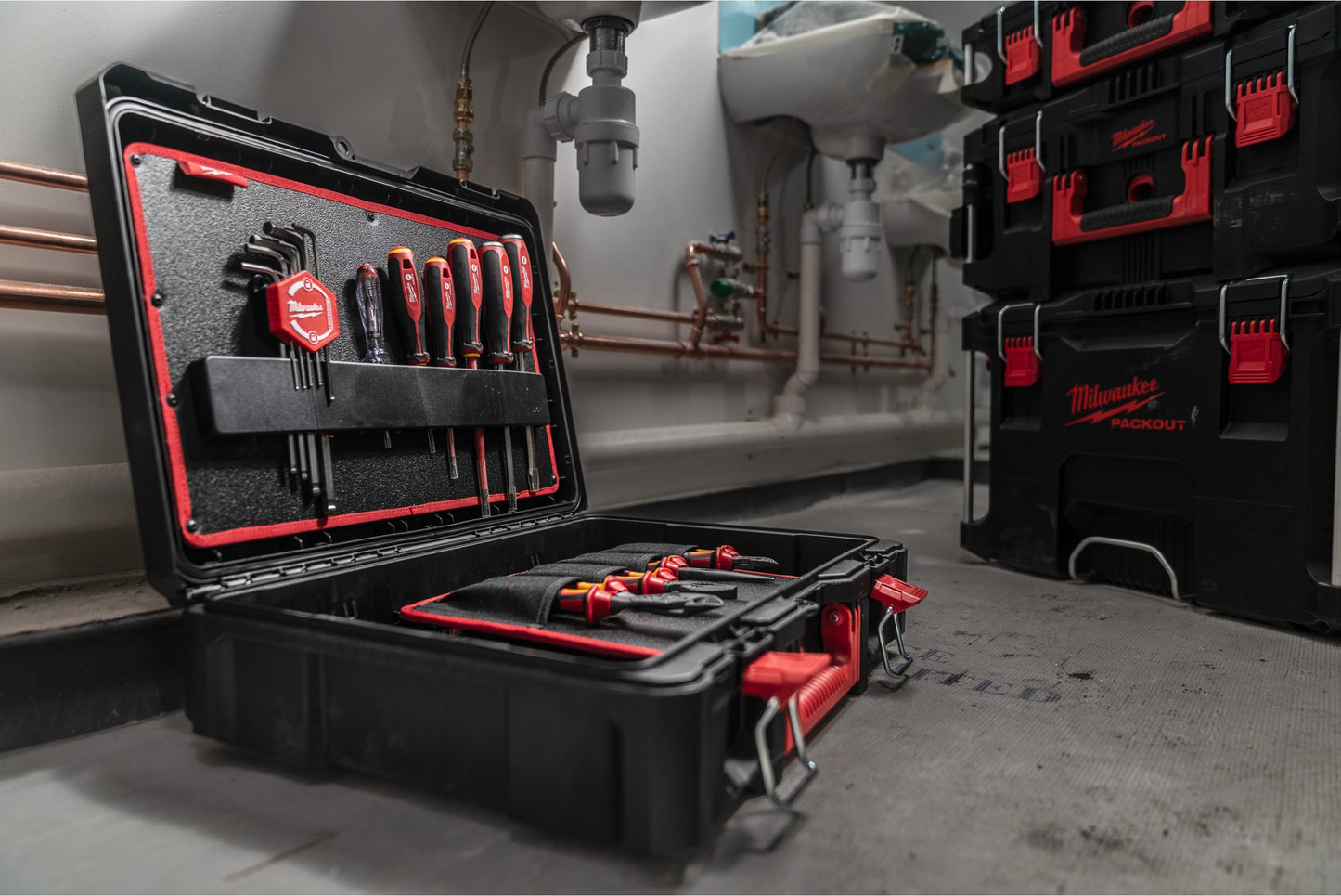 PACKOUT Klempnerset 74-teilig für Klempnerarbeiten Milwaukee