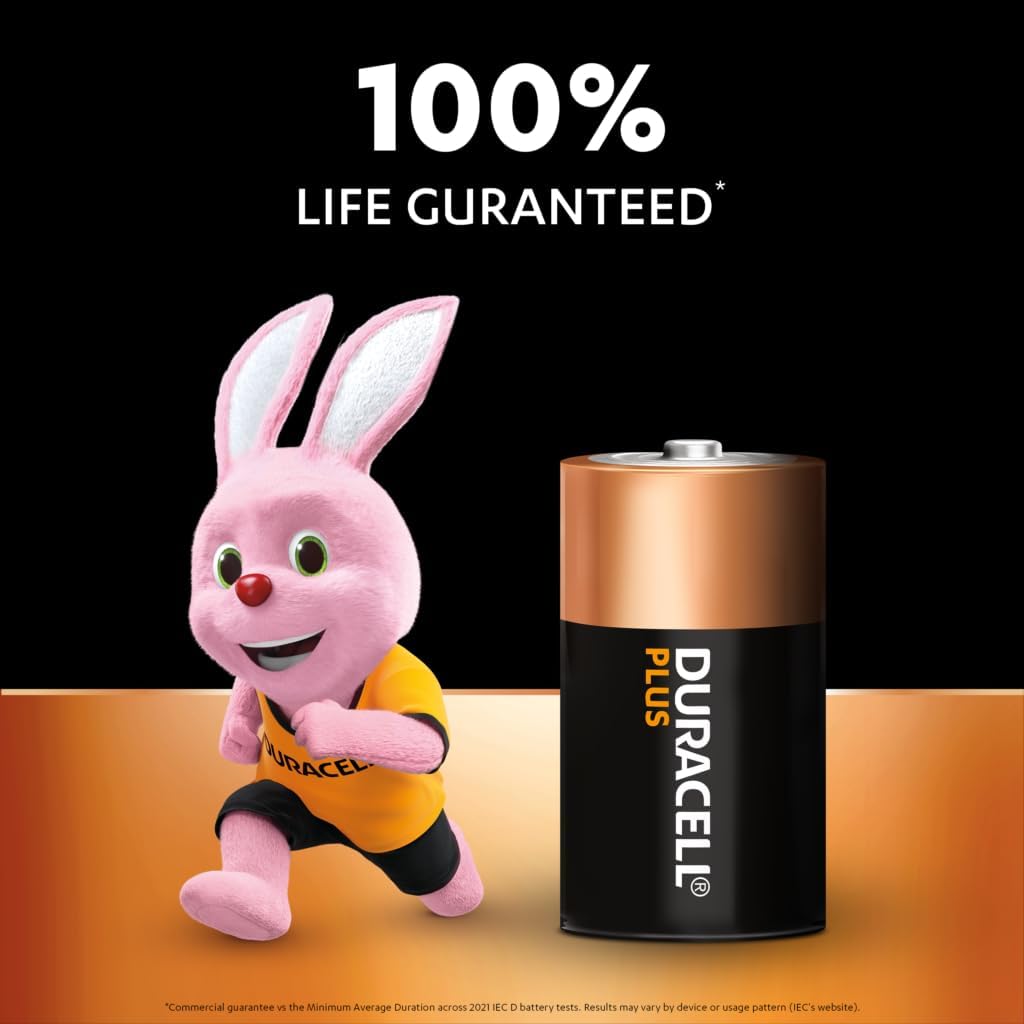 Packung mit 2 Duracell Plus Power C-Alkalibatterien