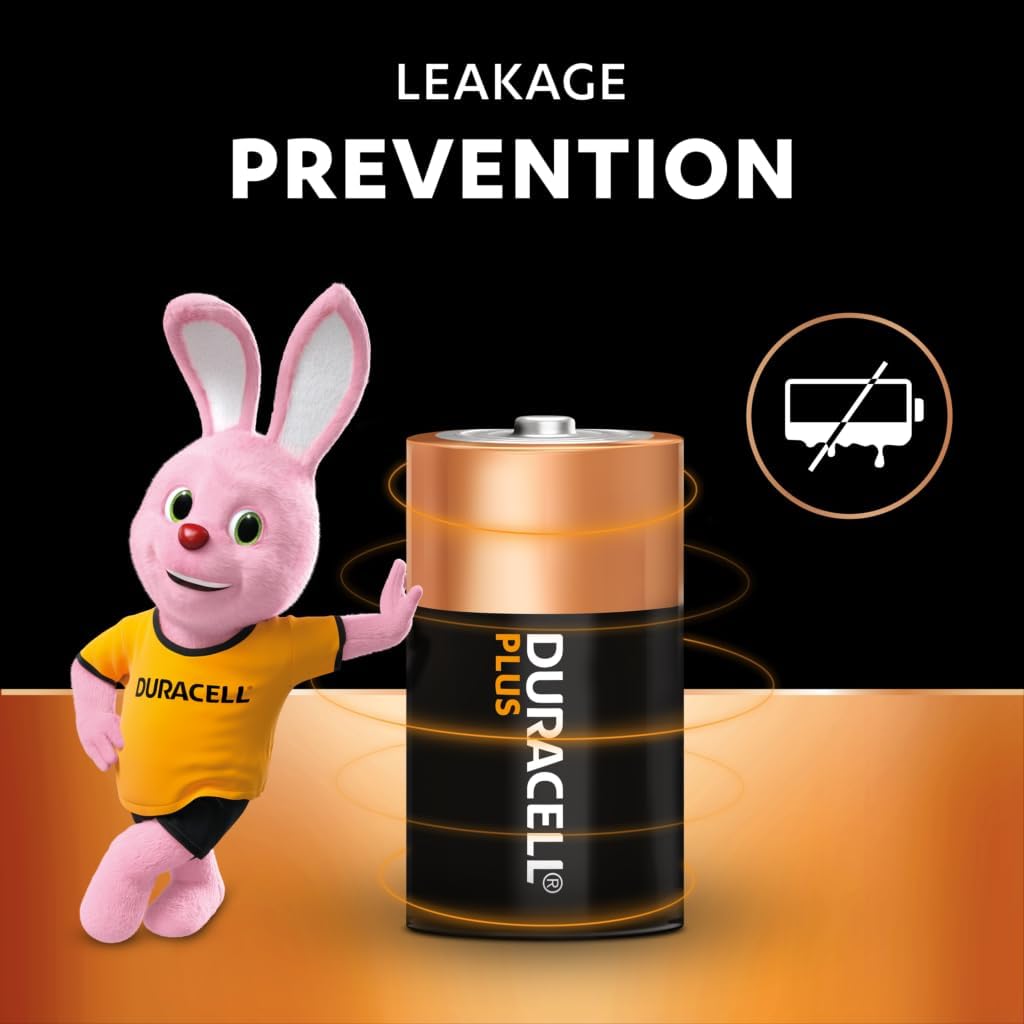 Packung mit 2 Duracell Plus Power C-Alkalibatterien