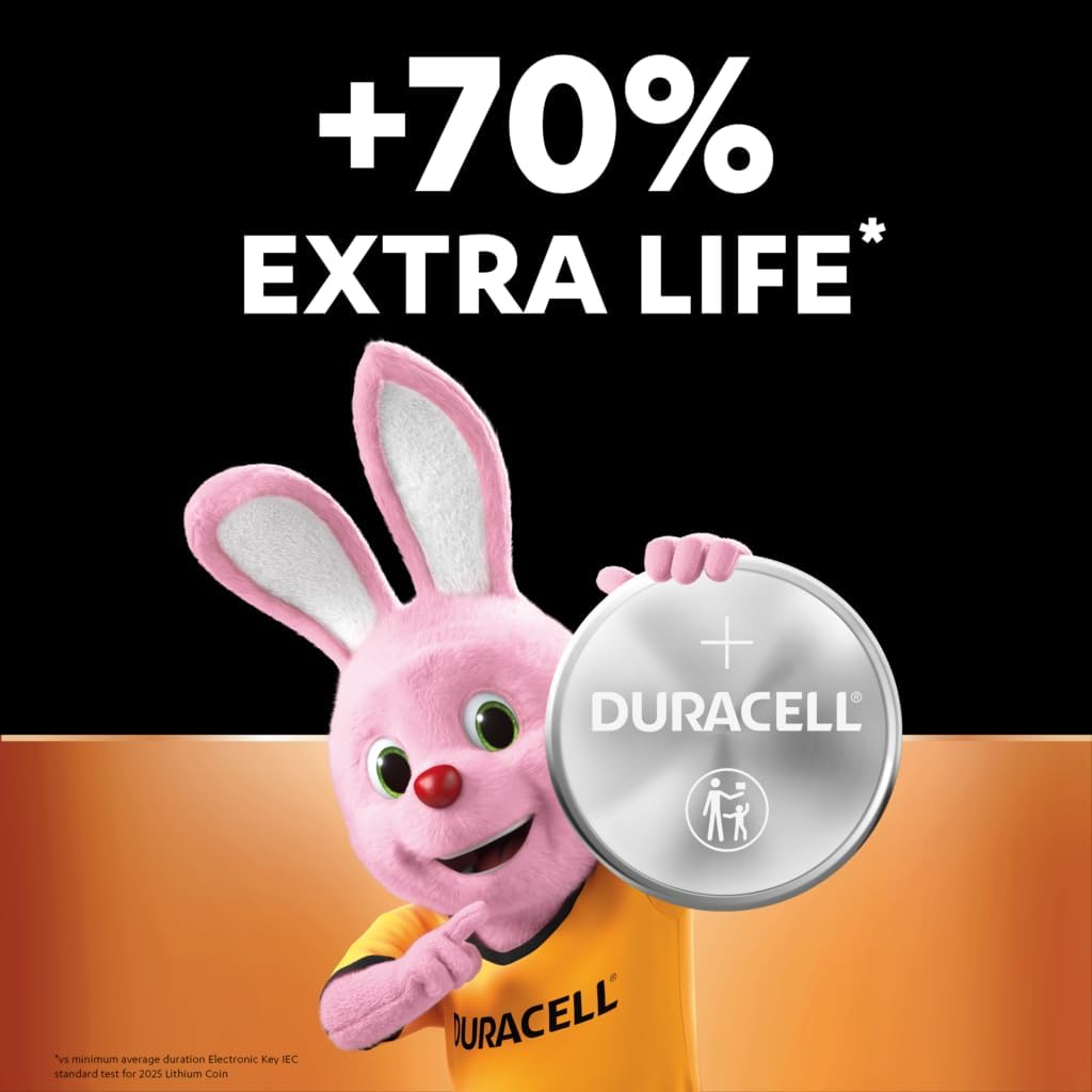 2er-Pack Duracell Plus Power CR2025 3-V-Lithium-Knopfzellen
