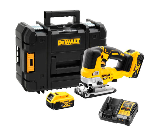 Dewalt bürstenlose Akku-Stichsäge XR 18V 135mm mit Tragekoffer und 2 x 5Ah Batterien DCS334P2