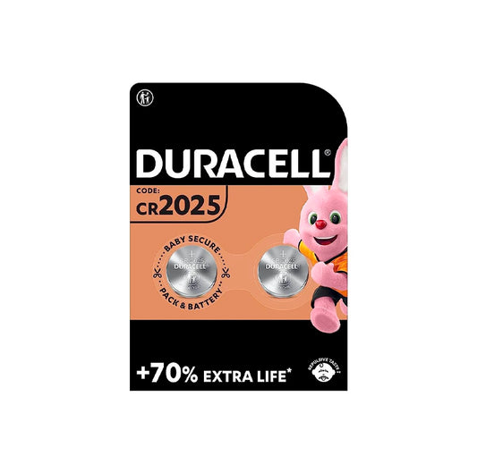 2er-Pack Duracell Plus Power CR2025 3-V-Lithium-Knopfzellen