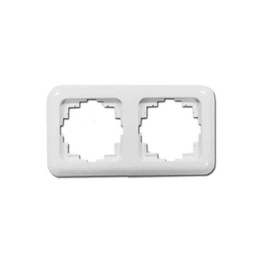 Einbaurahmen für 2 Elemente, Serie Term, Weiß, 150 x 80 mm, EDM 65321