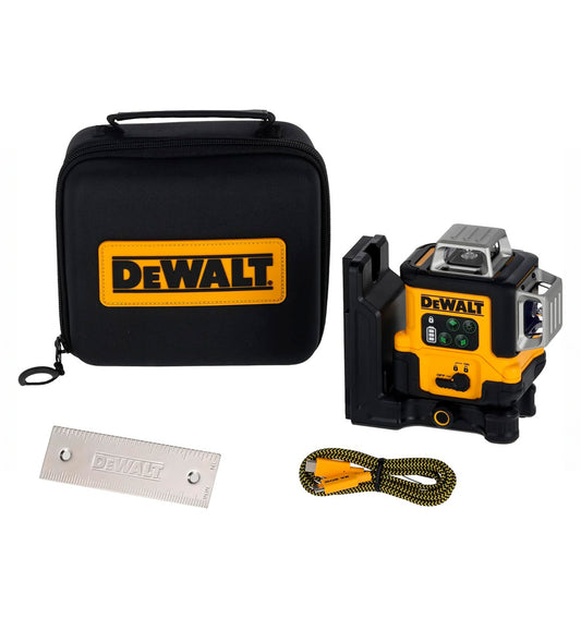Selbstnivellierender USB-C-Laser, grün, 3 Linien, 360°, Dewalt DCLE14361GB
