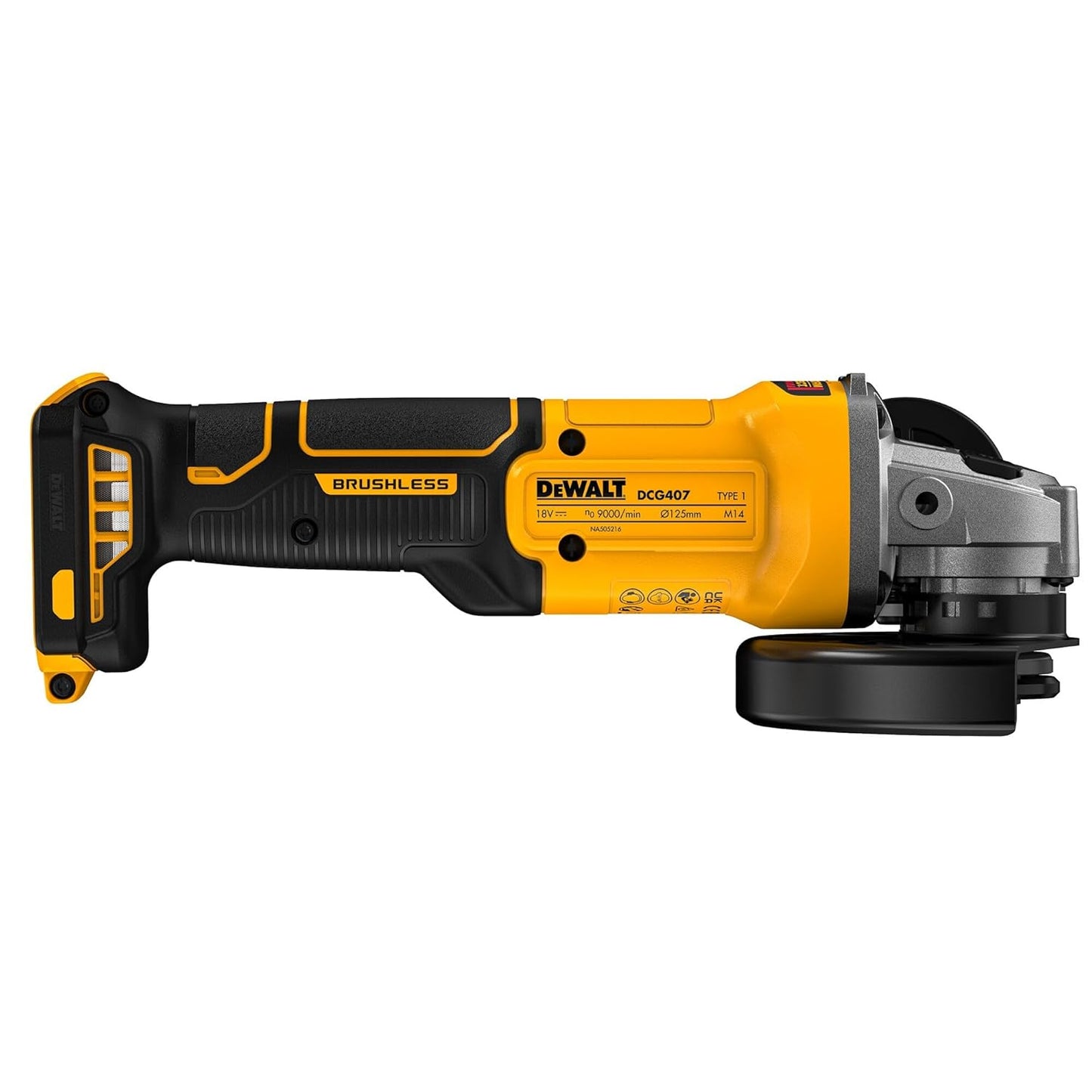Bürstenloser Mini-Schleifer XR 18V 125 mm Dewalt DCG407N