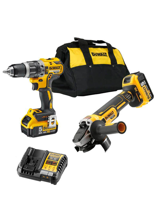 Dewalt DCK288P2 18V XR Set – Schleifmaschine + Bohrhammer + Tasche + 2 LI-ION 5,0 Ah Akkus