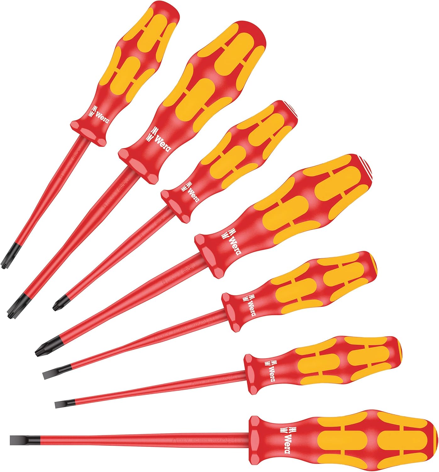 Satz mit 7 Schraubendrehern Kraftform Plus Serie 100 160 iSS/7 Wera 135961