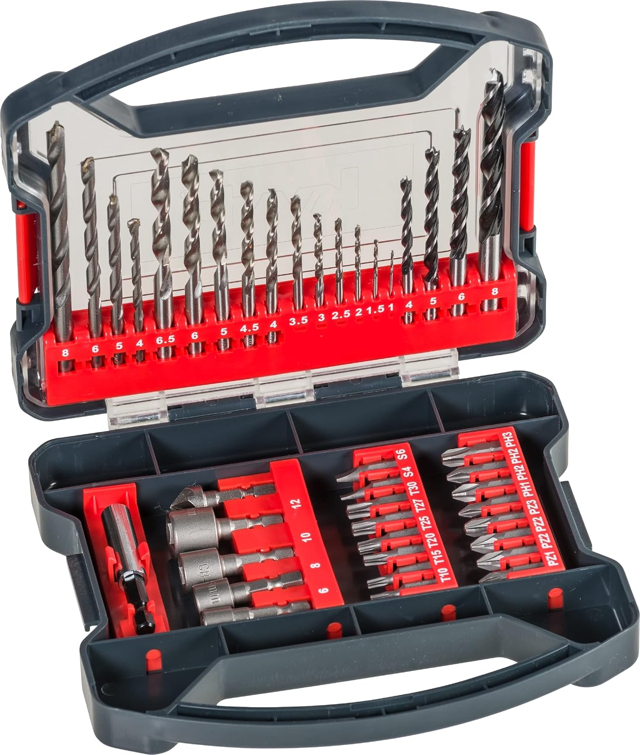 KWB 41-teiliges Metall-, Holz- und Steinbits und Bohrer-Set 49109104