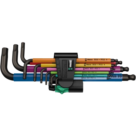 Metrischer Inbusschlüsselsatz 950/9 Hex-Plus Multicolour Wera
