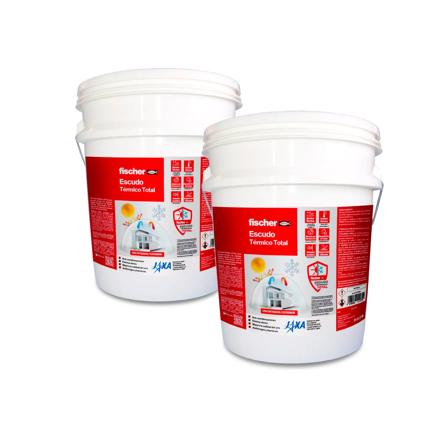 Packung mit 2 Einheiten Total Thermal Shield Isoliermembran Fischer Weiß