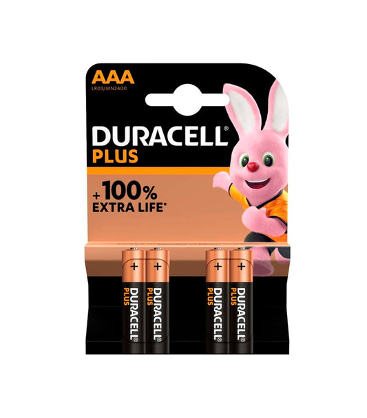 4er-Pack Duracell Plus Power AAA-Alkalibatterien