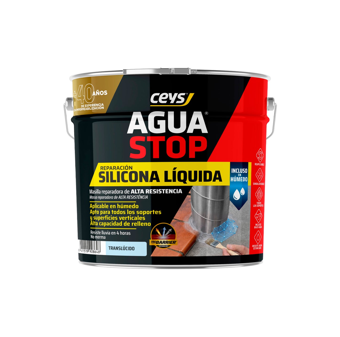 Silicona líquida translúcida Aguastop Ceys