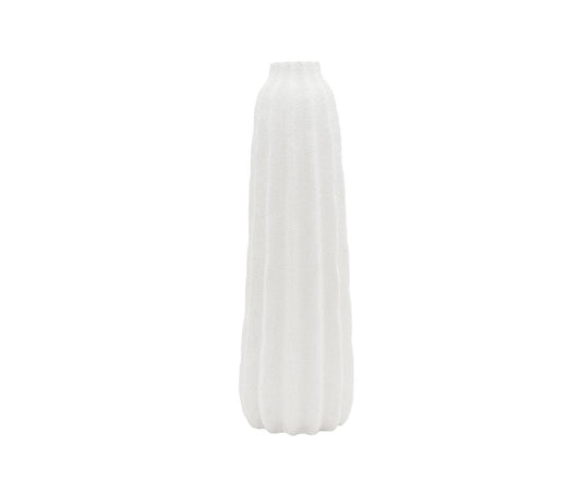 Dekorative Vase aus weißem Steingut Kaduna 48,5 cm Andrea House