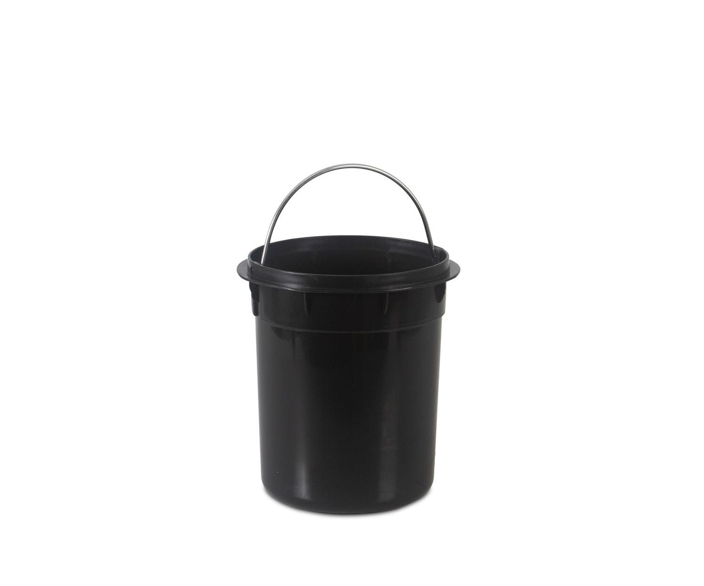 Schwarzer Papierkorb aus Metall und Holz, 5 l, Andrea House