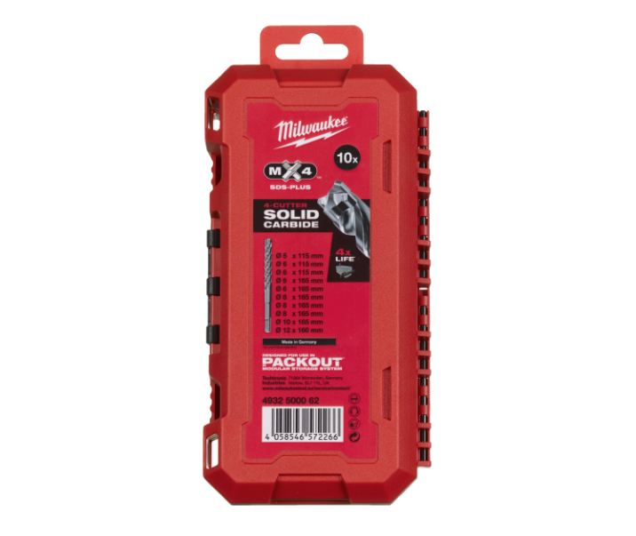 SDS-PLUS MX4 10-teiliges Milwaukee SDS-PLUS Bohrer-Set