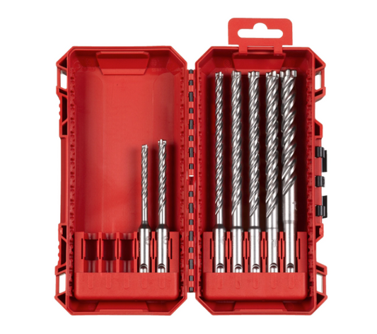 7-teiliges Milwaukee MX4 NG SDS-Plus-4-Schneiden-Bohrer-Set