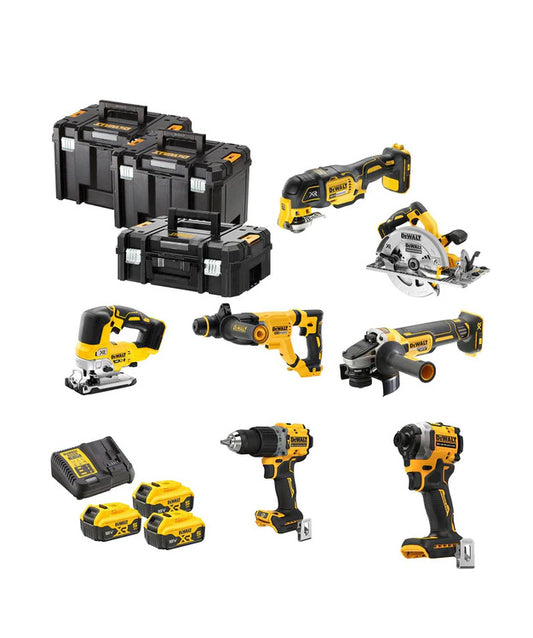Combokit 7 Werkzeuge XR 18V + Ladegerät + 3bat + 3 Koffer Dewalt DCK706P3T