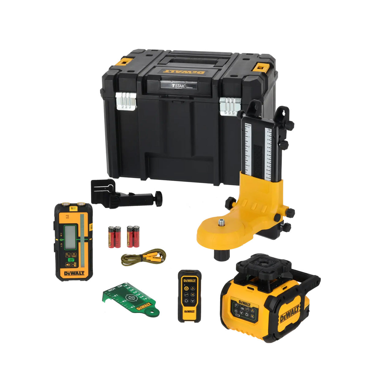 Kit Nivel Láser Rotativo Autonivelante Verde USB-C 600m con Detector Dewalt DCLE15221G