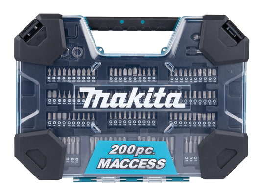 Koffer mit Bohrern und Schraubenbits Maccess (200 Stück) E-22610 Makita