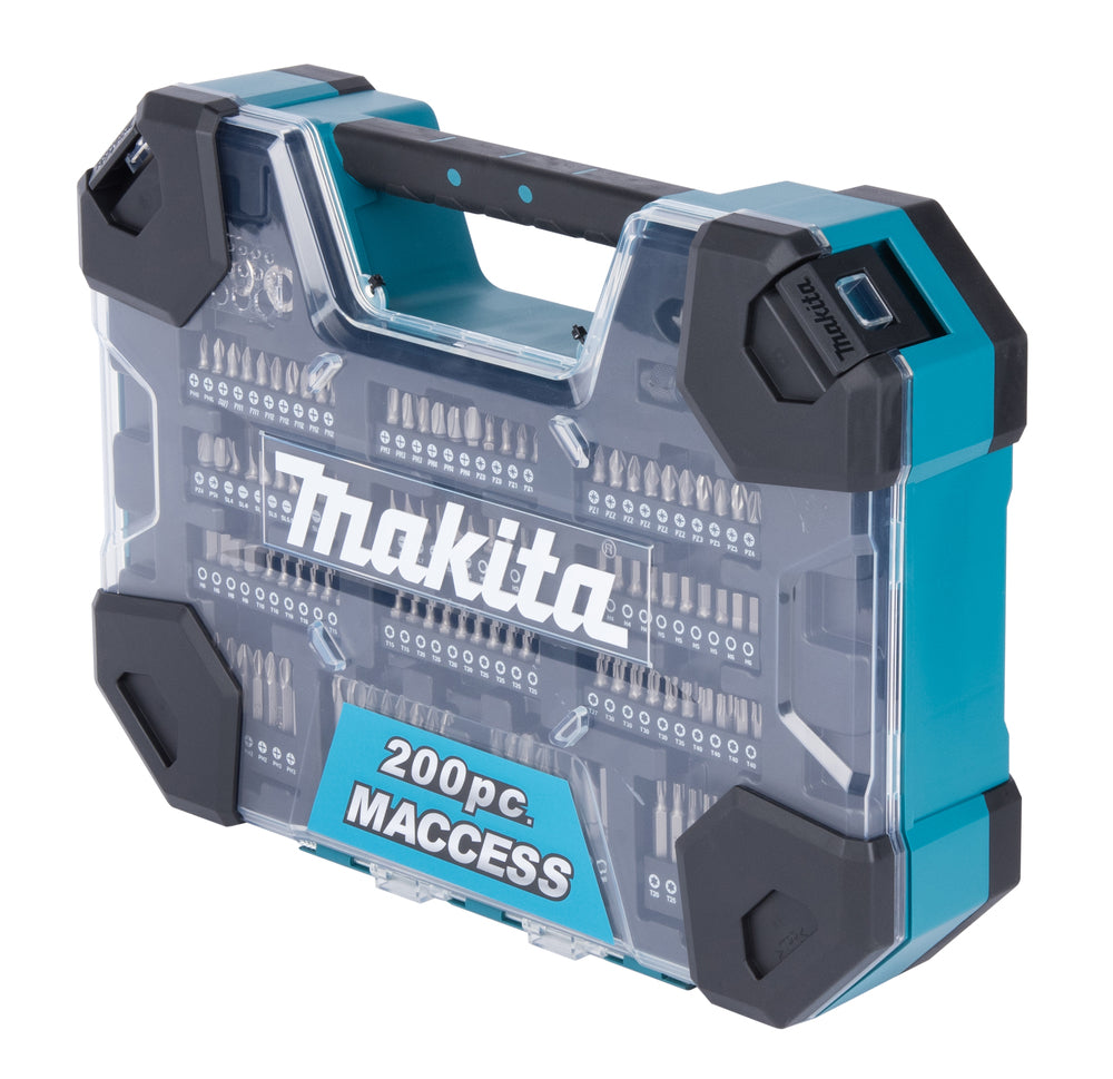 Koffer mit Bohrern und Schraubenbits Maccess (200 Stück) E-22610 Makita