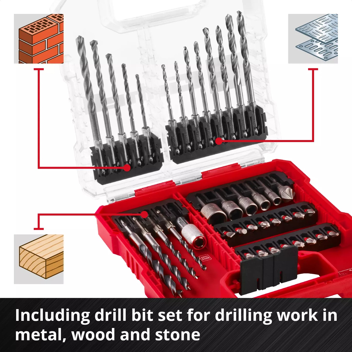 Einhell L-CASE 40-teiliges LS-Bit- und Bohrer-Set 49109053