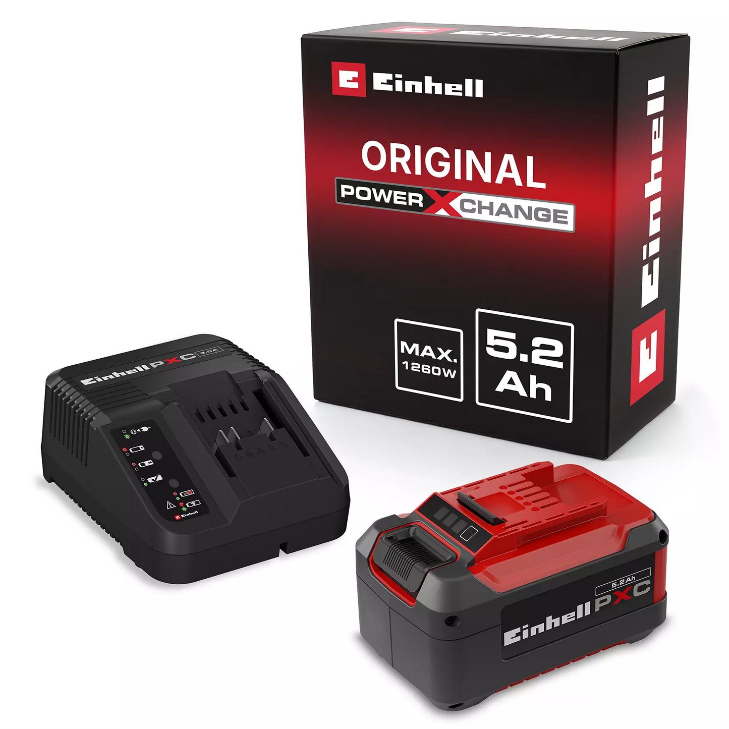 5,2-Ah-Akku-Set und PXC-Ladegerät von Einhell