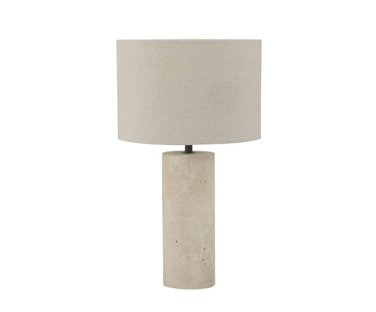 Lampe Glow Travertino und Leinen Andrea House