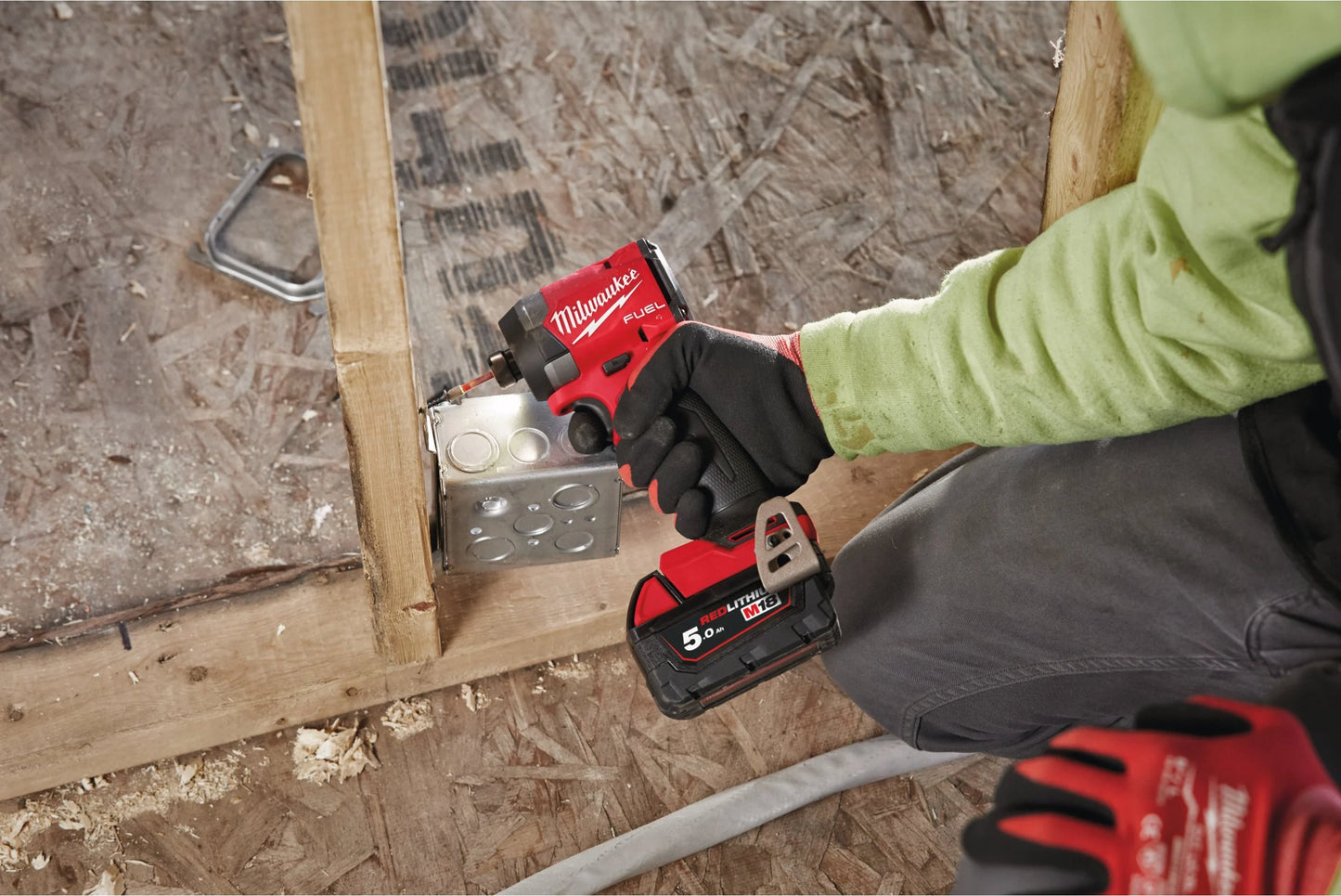 Milwaukee M18 FID3-502X Schlagschrauber M18 Fuel ¼″ Sechskant + 2 Akkus 5 Ah + Ladegerät + Koffer