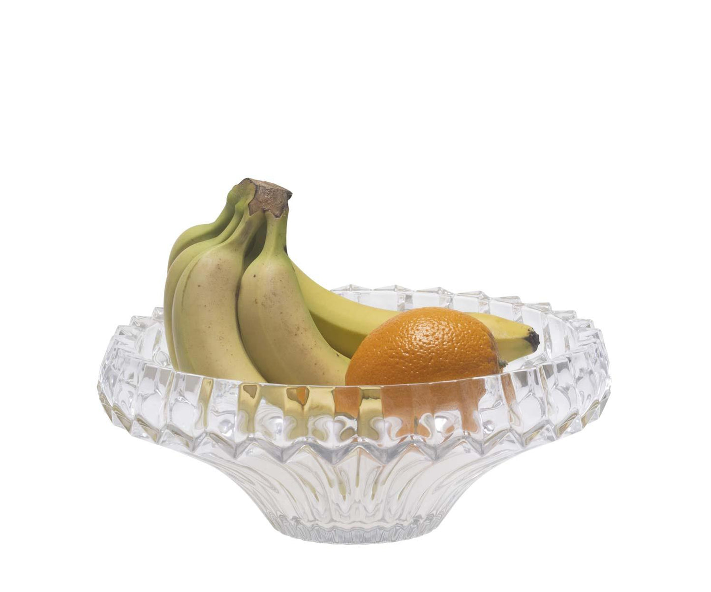 Klassische Obstschale aus geschliffenem Glas Ø31x12cm Andrea House