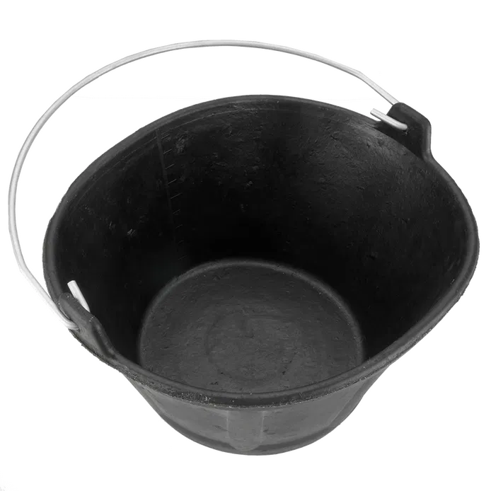 Cubo de caucho italino 10L con asa metálica Bellota BKC10BM