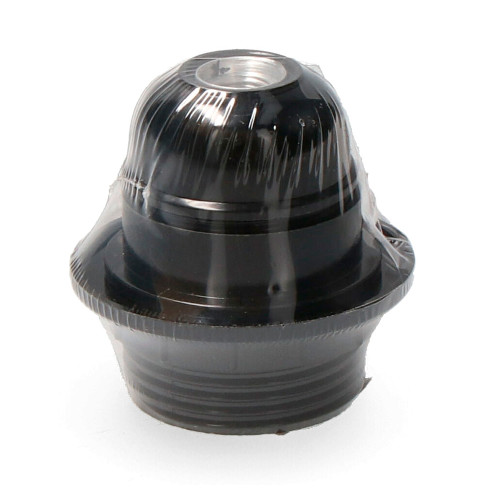 Portalamparas semiroscado E-27 Homologado + Arandela Negro EDM