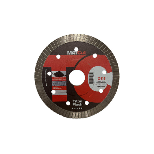 Diamantscheibe für hartes Feinsteinzeug Titan Flash MATcut 115 mm Mussol