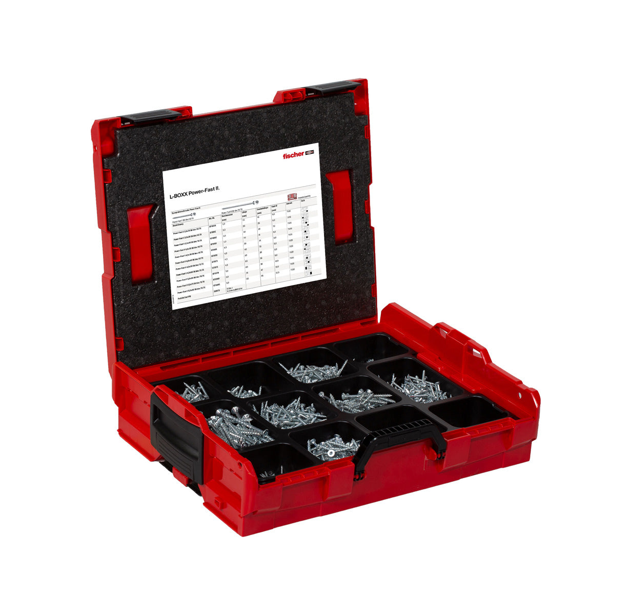 Kit PowerFast II L-BOXX 102 1.800 Tornillos + Set ProfiBit 10 uds Fischer