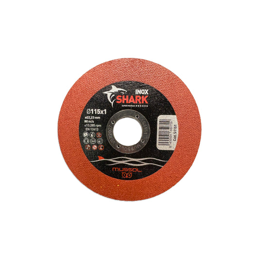 Schneidscheibe für Edelstahl SHARK 115 mm Mussol