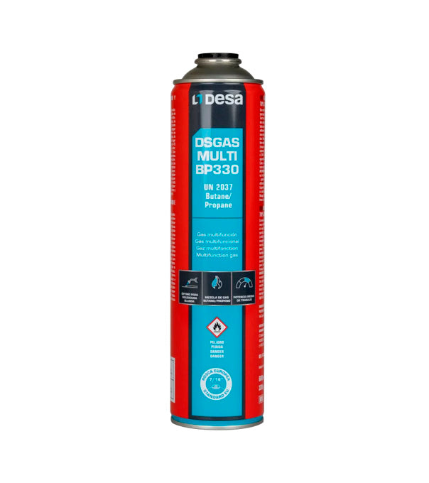 Butan-/Propangasflasche mit 7/16"-Anschluss Desa 330 g DSGAS - MULTI BP330